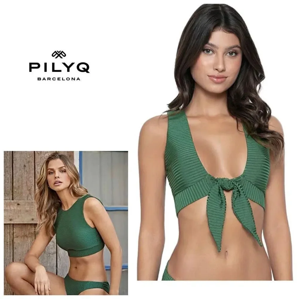New. Emerald key hole crop top. Medium. Retails $92 - Picture 1 of 14
